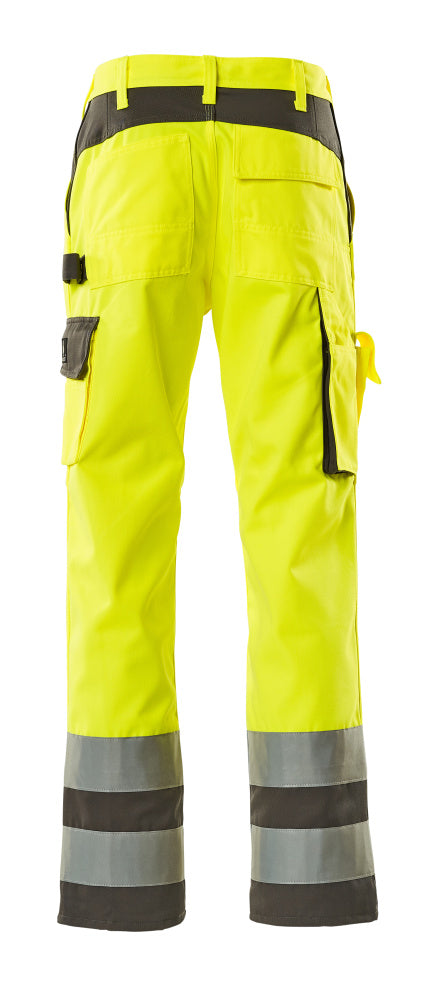 Housut polvitaskuilla - 07179-470 - hi-vis keltainen/antrasiitti