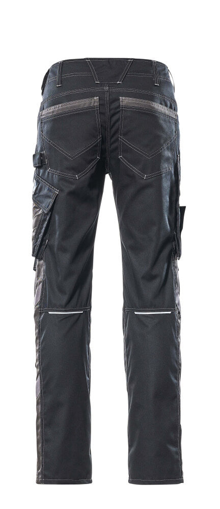 Housut polvitaskuilla - 12679-442 - musta/tumma antrasiitti