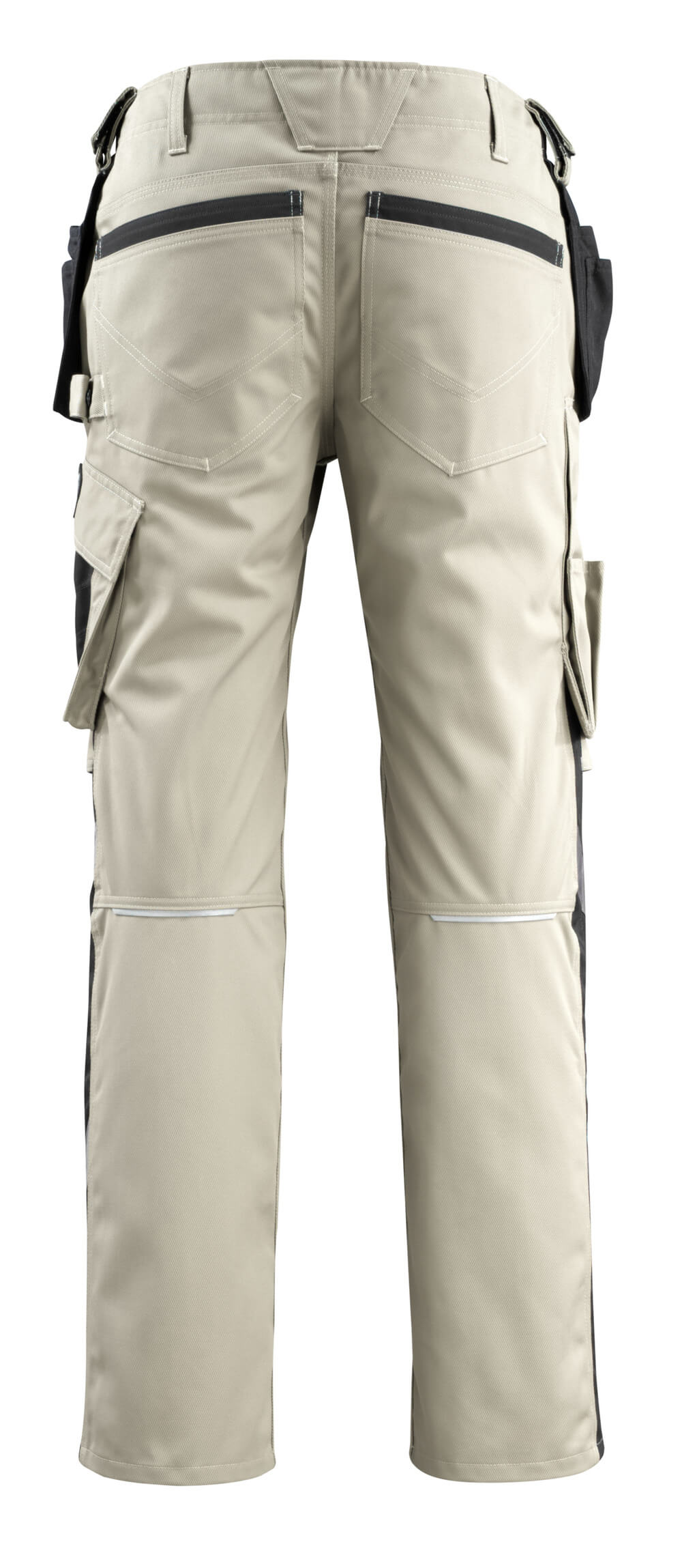 Housut riipputaskuilla - 14031-203 - vaalea khaki/musta