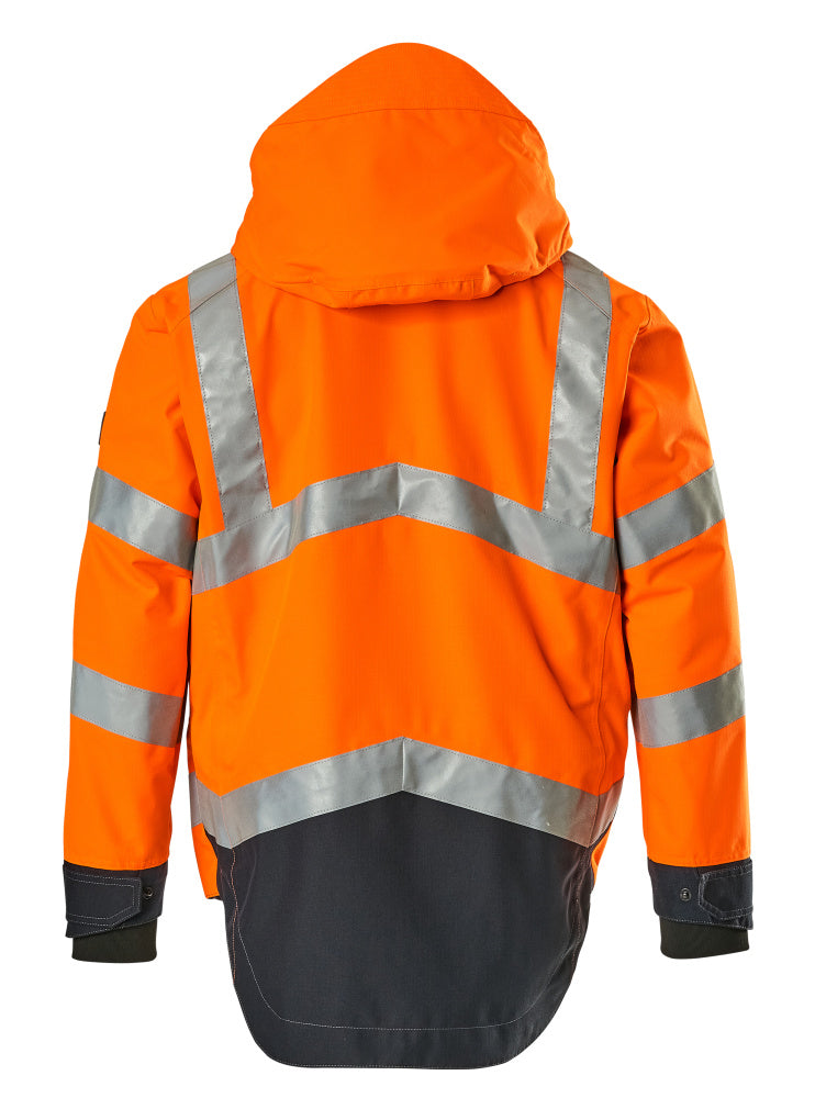 Kuoritakki - 15501-231 - hi-vis oranssi/tumma laivastonsininen