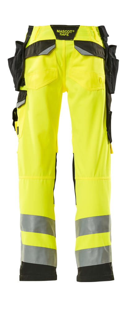 Housut riipputaskuilla - 15531-860 - hi-vis keltainen/musta
