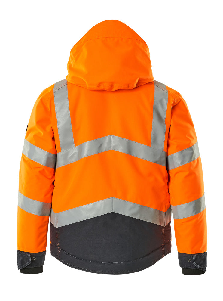 Talvitakki - 15535-231 - hi-vis oranssi/tumma laivastonsininen