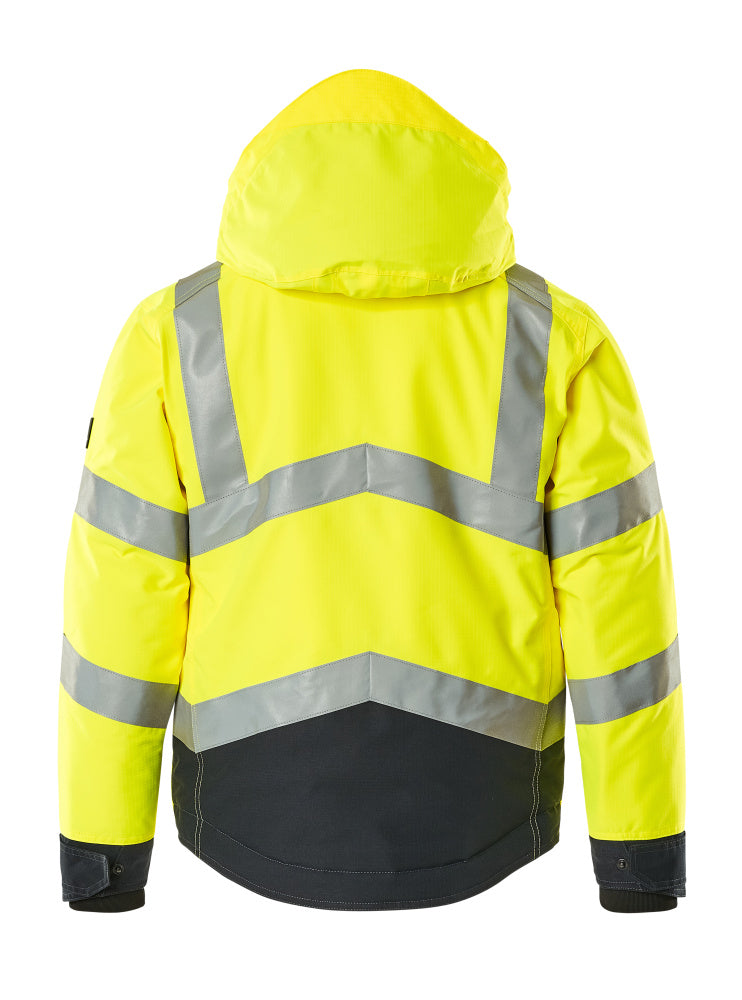 Talvitakki - 15535-231 - hi-vis keltainen/tumma laivastonsininen