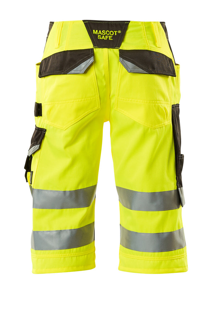 Shortsit, pitkät - 15549-860 - hi-vis keltainen/tumma antrasiitti