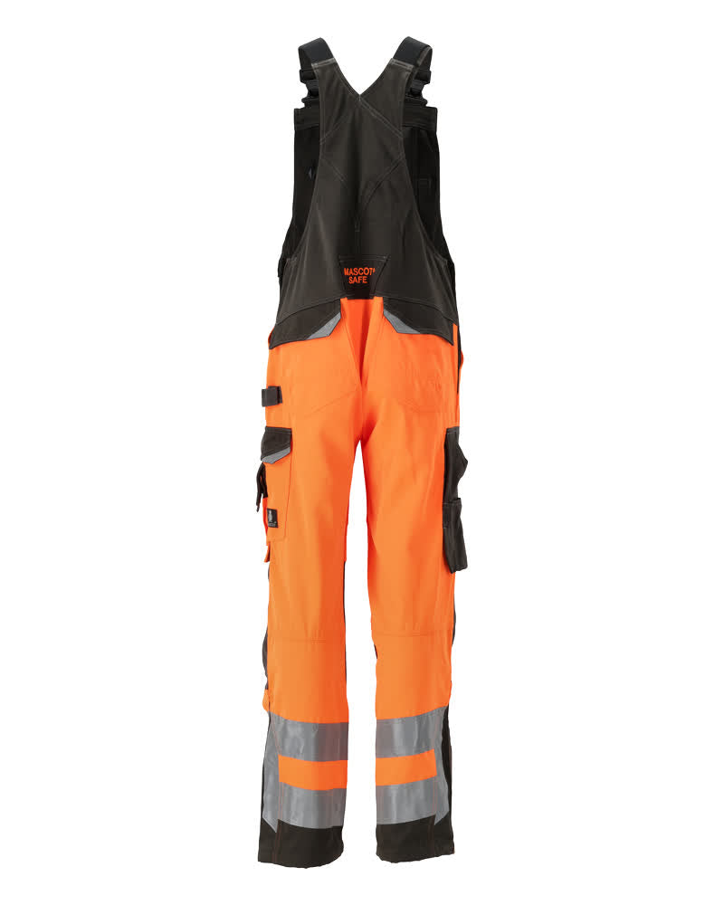 Avohaalari polvitaskuilla - 15569-860 - hi-vis oranssi/tumma antrasiitti