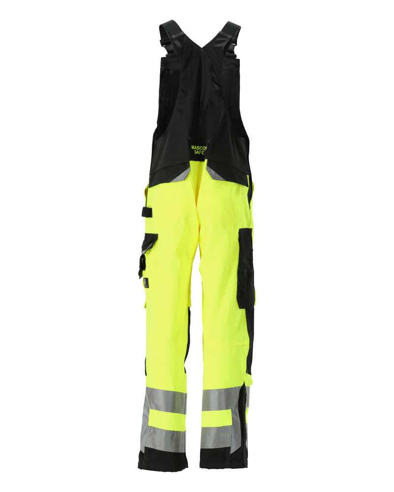 Avohaalari polvitaskuilla - 15569-860 - hi-vis keltainen/musta