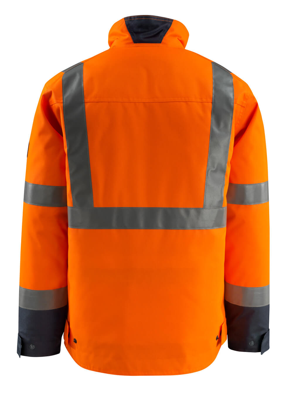 Talvitakki - 15935-126 - hi-vis oranssi/tumma laivastonsininen