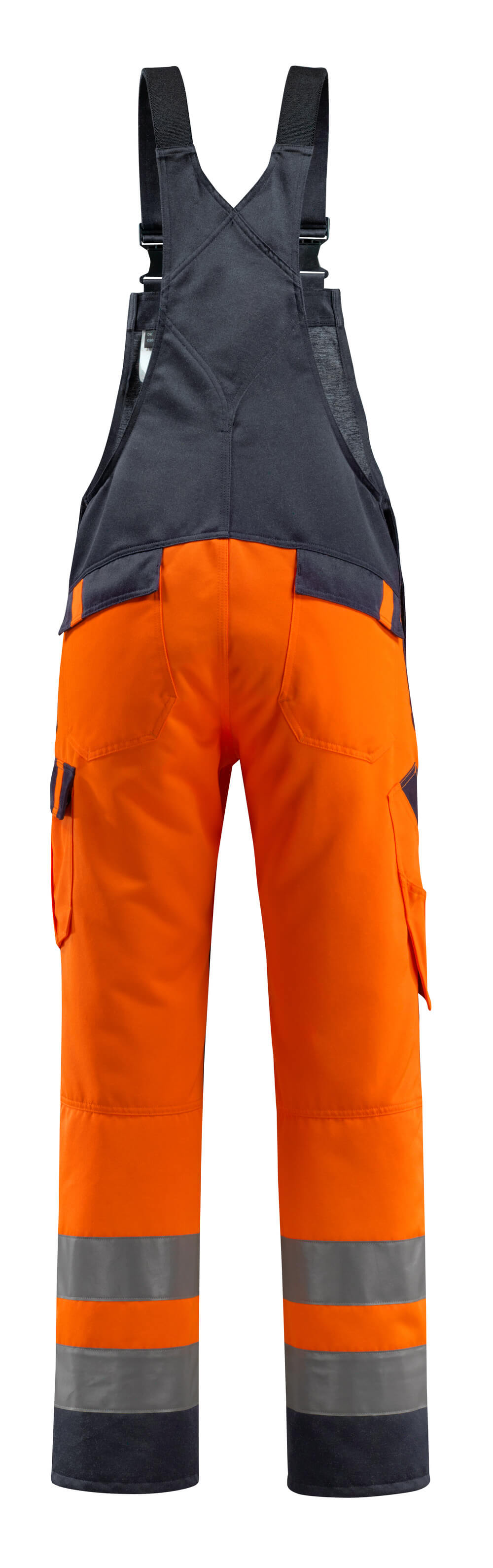 Avohaalari polvitaskuilla - 15969-948 - hi-vis oranssi/tumma laivastonsininen