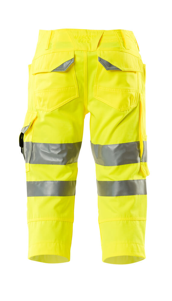 ¾-housut polvitaskuilla - 17549-860 - hi-vis keltainen