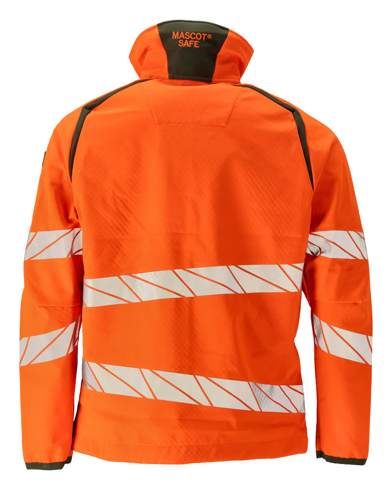 Softshell-takki - 19002-143 - hi-vis oranssi/sammaleenvihreä