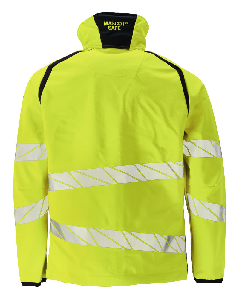 Softshell-takki - 19002-143 - hi-vis keltainen/tumma laivastonsininen