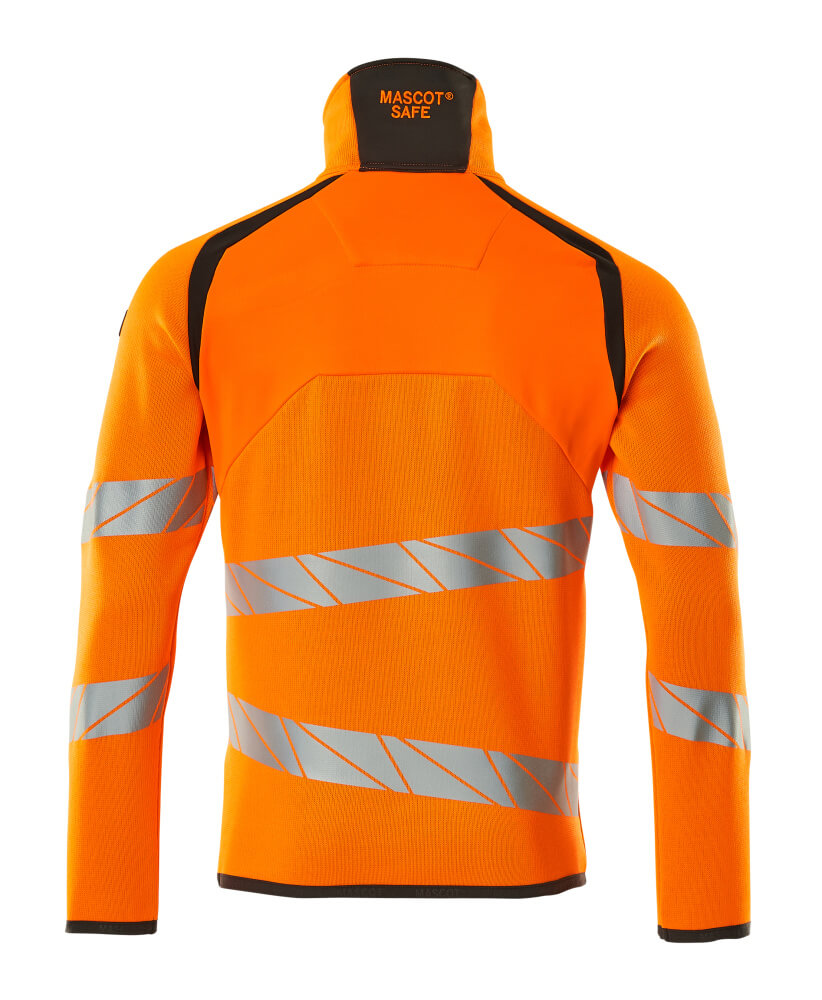 Neulepusero lyhyellä vetoketjulla - 19005-351 - hi-vis oranssi/tumma antrasiitti