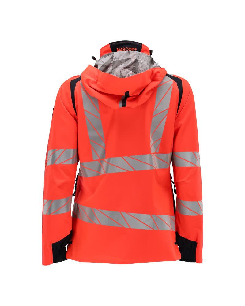 Kuoritakki - 19011-449 - hi-vis punainen/syvä tummansininen