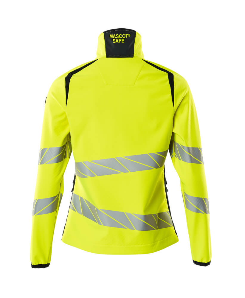 Softshell-takki - 19012-143 - hi-vis keltainen/tumma laivastonsininen