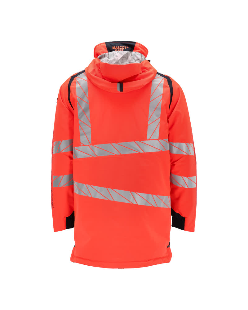 Parkatakki - 19030-449 - hi-vis punainen/syvä tummansininen