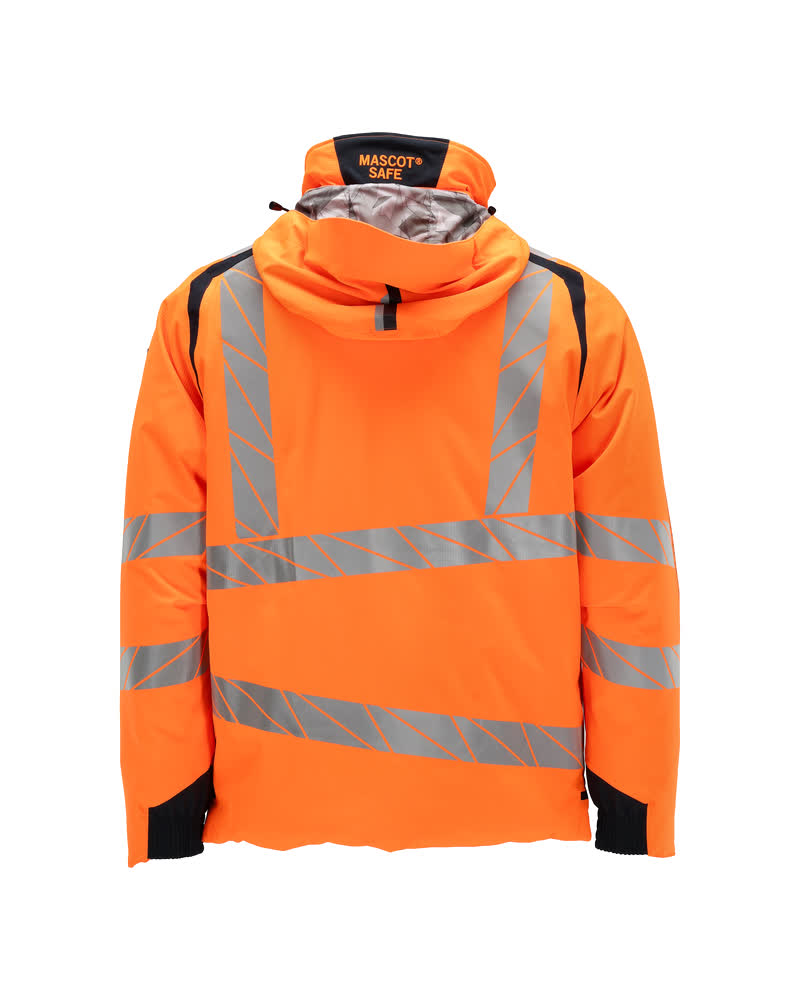 Talvitakki - 19035-449 - hi-vis oranssi/tumma laivastonsininen