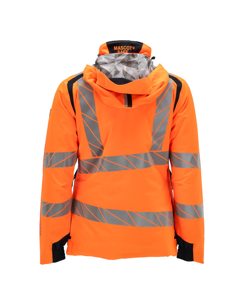 Talvitakki - 19045-449 - hi-vis oranssi/tumma laivastonsininen