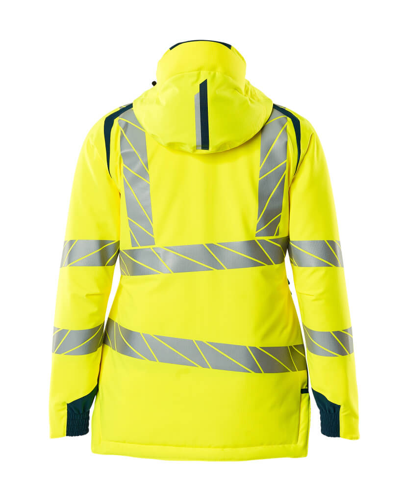 Talvitakki - 19045-449 - hi-vis keltainen/tumma petrooli