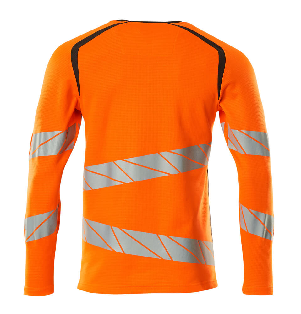 T-Paita, pitkähihainen - 19081-771 - hi-vis oranssi/tumma antrasiitti