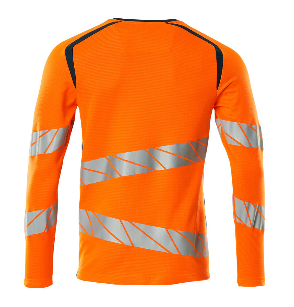T-Paita, pitkähihainen - 19081-771 - hi-vis oranssi/tumma petrooli