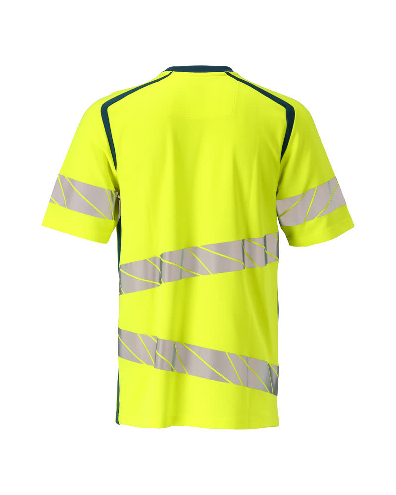 T-Paita - 19082-771 - hi-vis keltainen/tumma petrooli