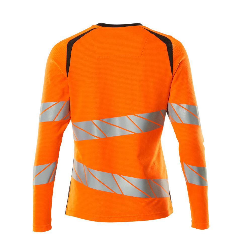 T-Paita, pitkähihainen - 19091-771 - hi-vis oranssi/tumma antrasiitti