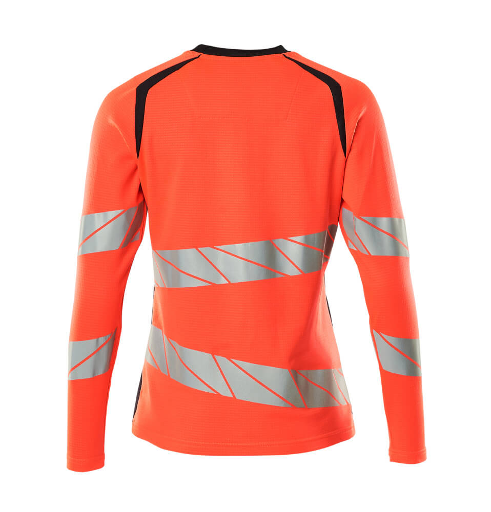 T-Paita, pitkähihainen - 19091-771 - hi-vis punainen/syvä tummansininen