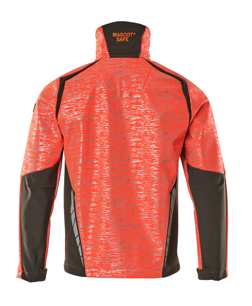 Softshell-takki - 19202-291 - hi-vis punainen/tumma antrasiitti
