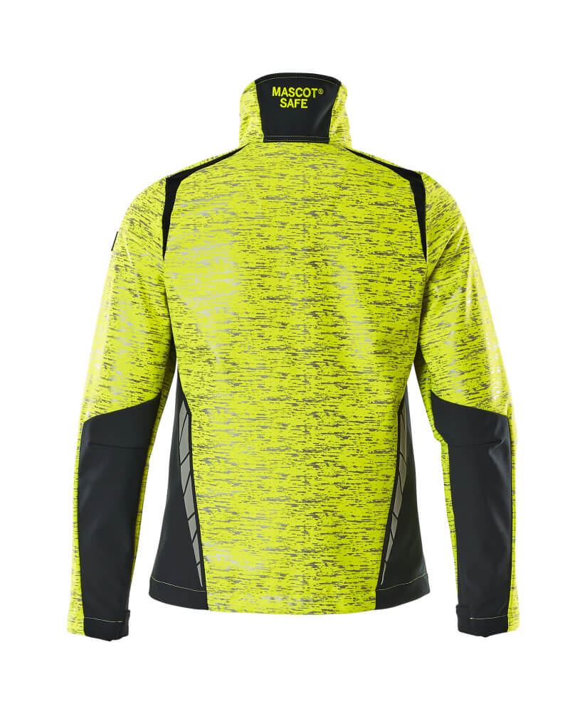 Softshell-takki - 19212-291 - hi-vis keltainen/tumma laivastonsininen