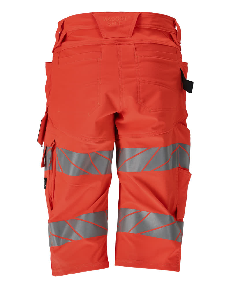 Shortsit, pitkät - 19248-510 - hi-vis punainen