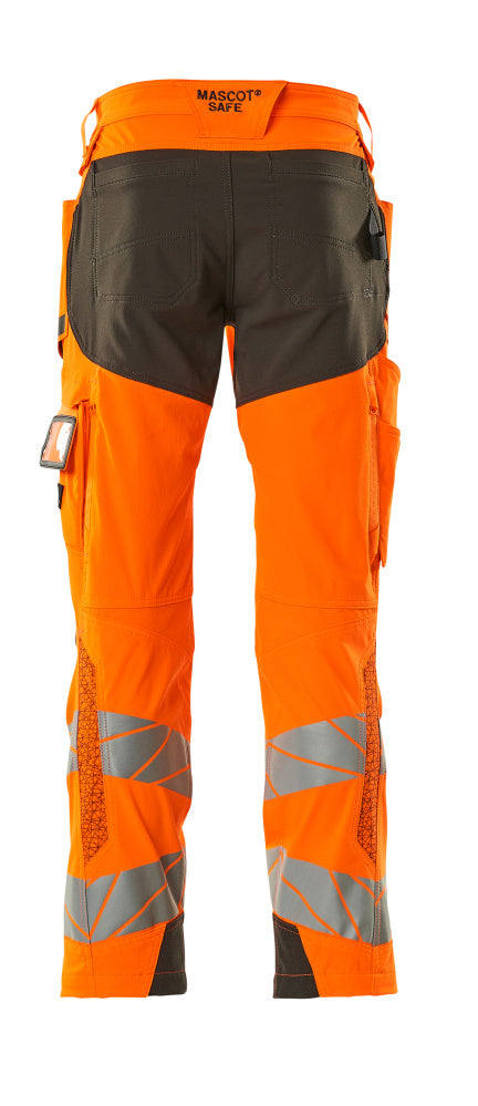 Housut polvitaskuilla - 19279-510 - hi-vis oranssi/tumma antrasiitti