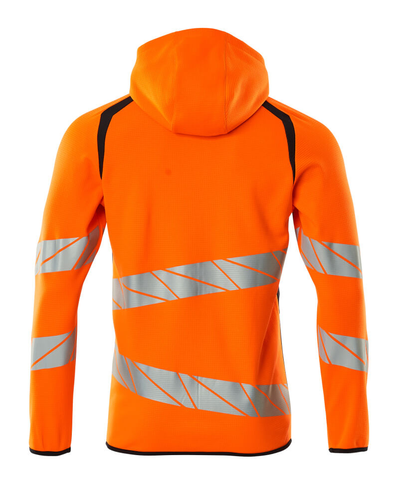 Huppari vetoketjulla - 19284-781 - hi-vis oranssi/tumma laivastonsininen