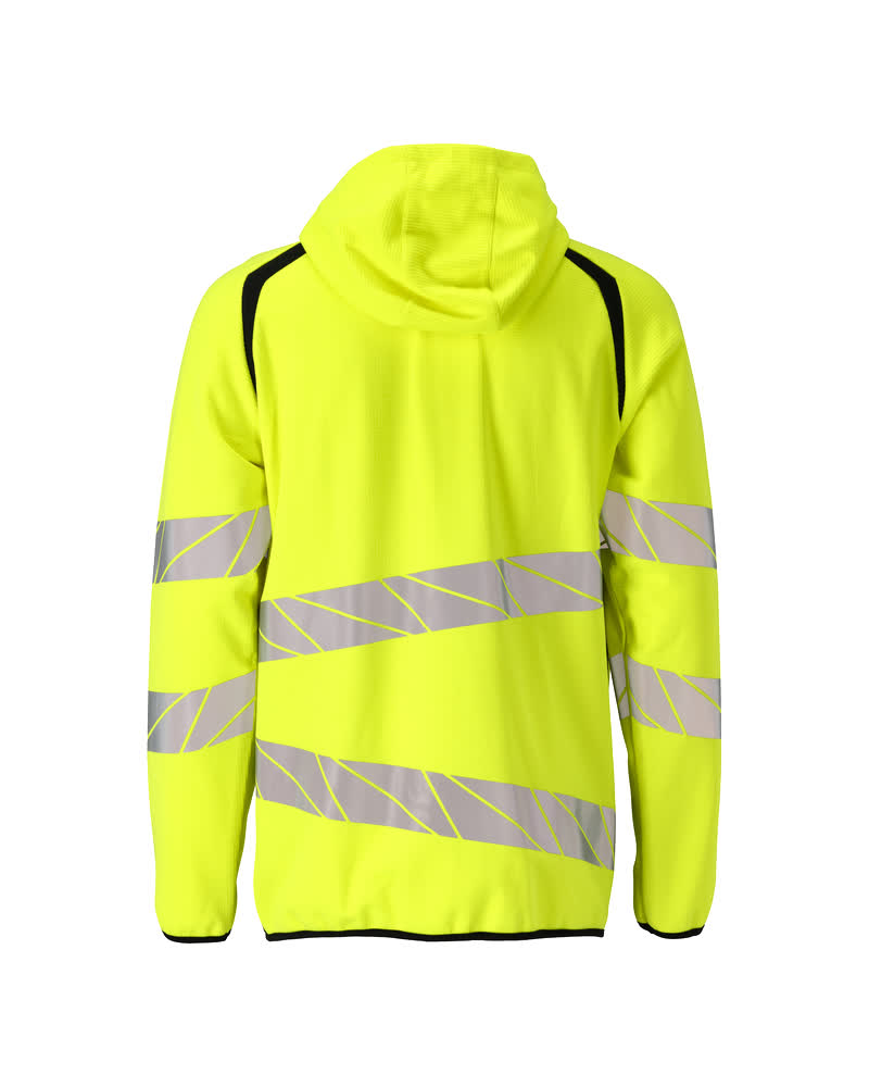 Huppari vetoketjulla - 19284-781 - hi-vis keltainen/musta