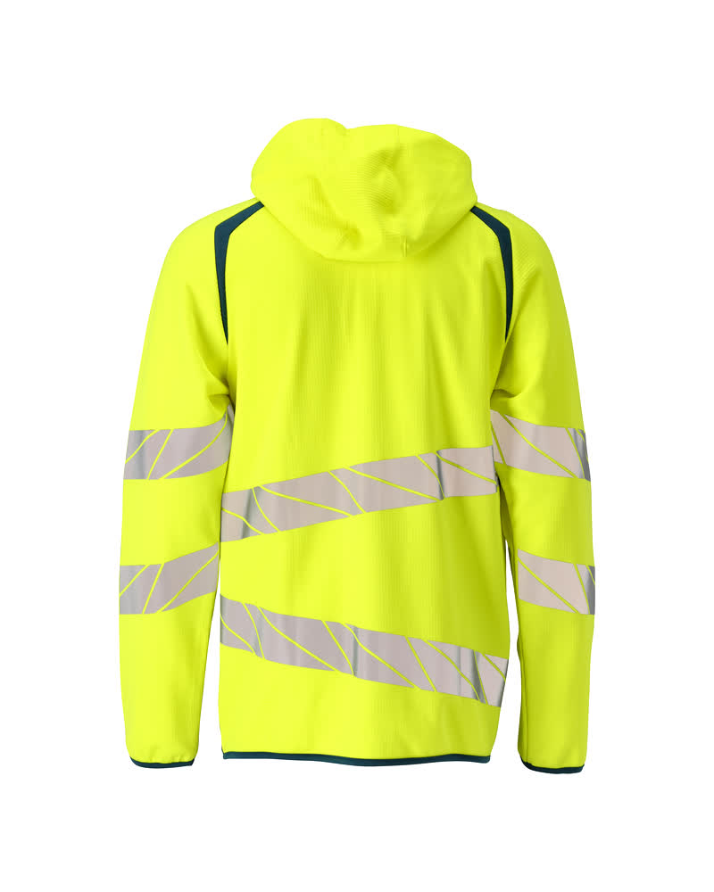 Huppari vetoketjulla - 19284-781 - hi-vis keltainen/tumma petrooli