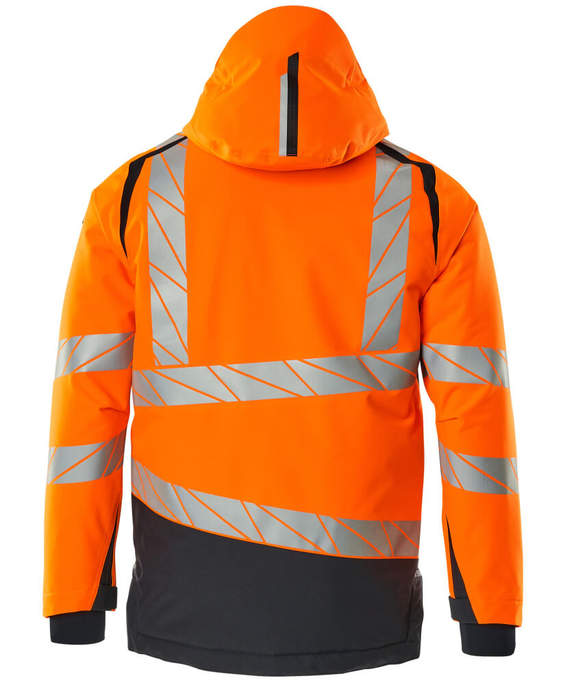 Talvitakki - 19335-231 - hi-vis oranssi/tumma laivastonsininen
