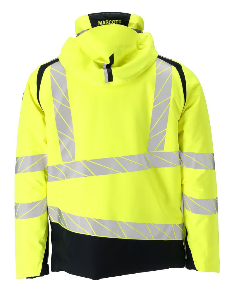 Talvitakki - 19335-231 - hi-vis keltainen/tumma laivastonsininen