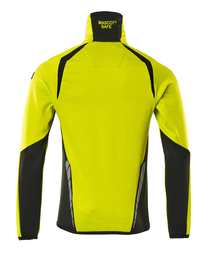 Fleecepusero vetoketjulla - 19403-316 - hi-vis keltainen/musta