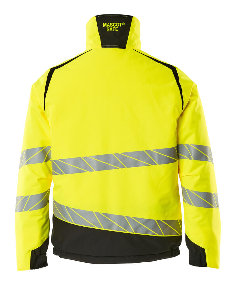 Talvitakki - 19435-231 - hi-vis keltainen/musta