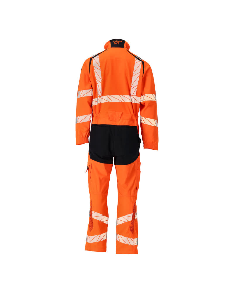 Umpihaalari polvitaskuilla - 19519-236 - hi-vis oranssi/tumma laivastonsininen