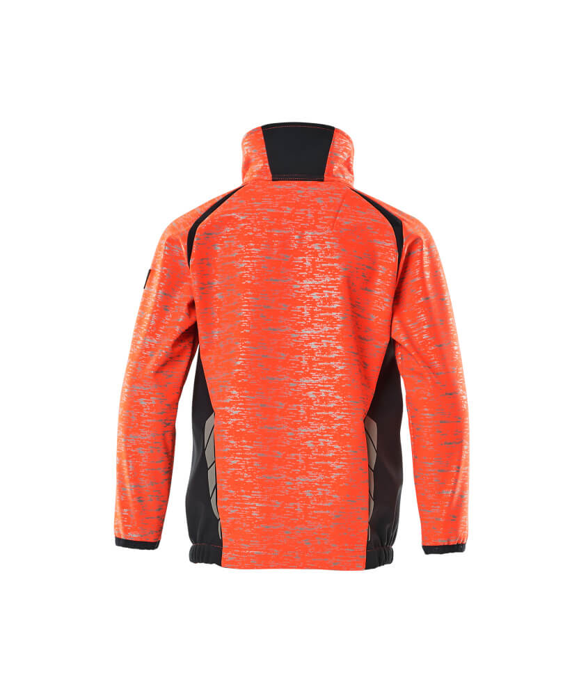 Softshell-takki lapsille - 19902-291 - hi-vis punainen/syvä tummansininen
