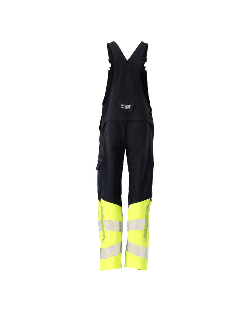Avohaalari polvitaskuilla - 21469-281 - tumma laivastonsininen/hi-vis keltainen