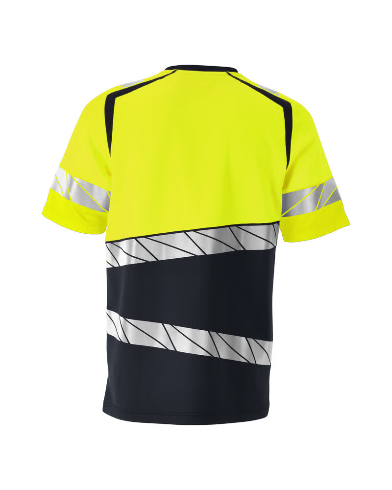 T-Paita - 25082-771 - tumma laivastonsininen/hi-vis keltainen