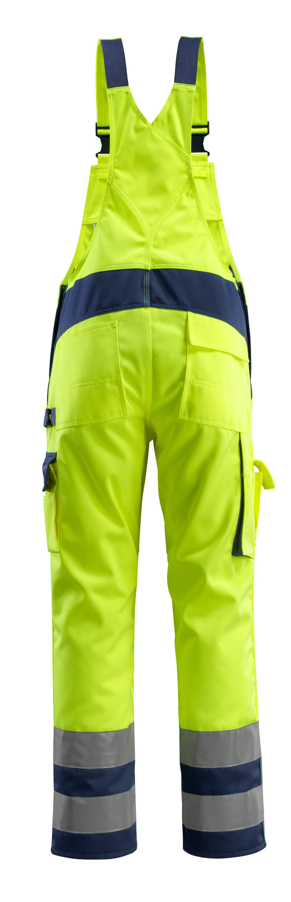 Avohaalari polvitaskuilla - 07169-470 - hi-vis keltainen/tummansininen