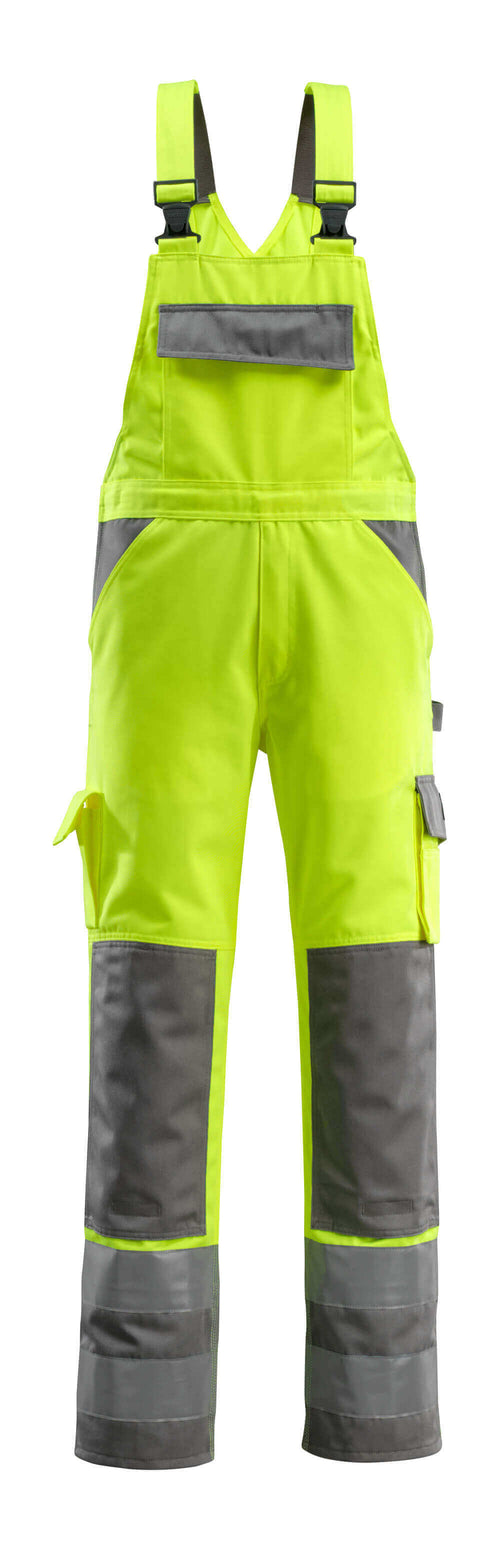 Avohaalari polvitaskuilla - 07169-470 - hi-vis keltainen/antrasiitti