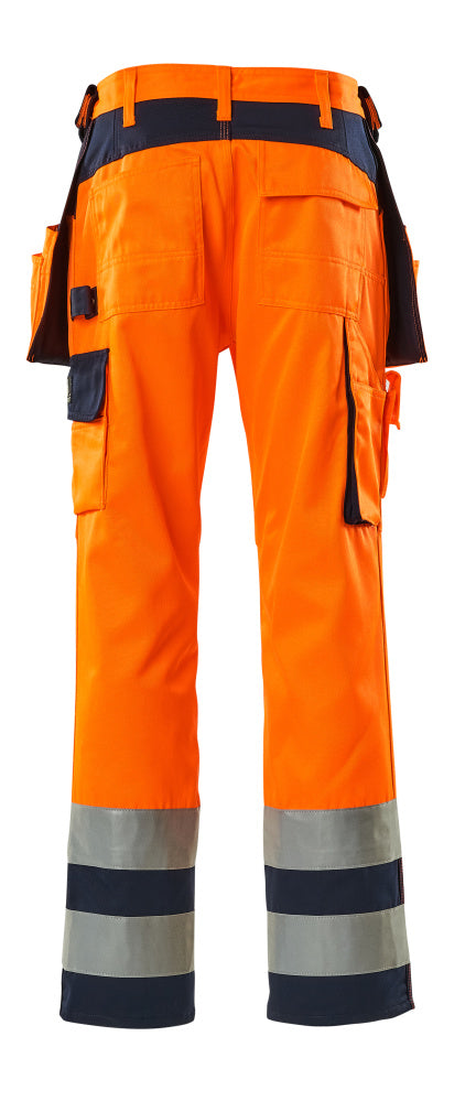 Housut riipputaskuilla - 09131-860 - hi-vis oranssi/tummansininen
