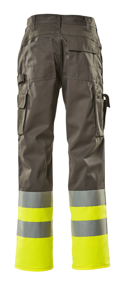 Housut polvitaskuilla - 12379-430 - antrasiitti/hi-vis keltainen