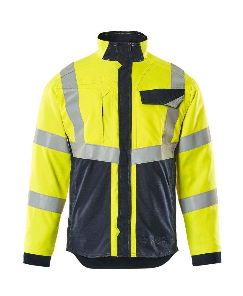 Takki - 13809-216 - hi-vis keltainen/tumma laivastonsininen