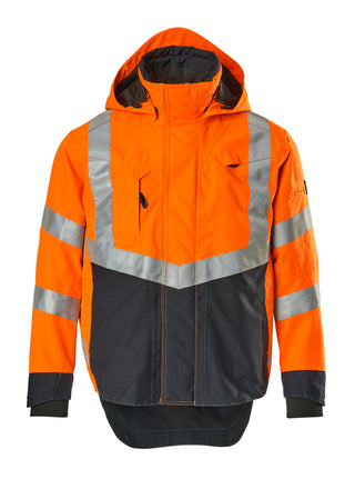 Kuoritakki - 15501-231 - hi-vis oranssi/tumma laivastonsininen