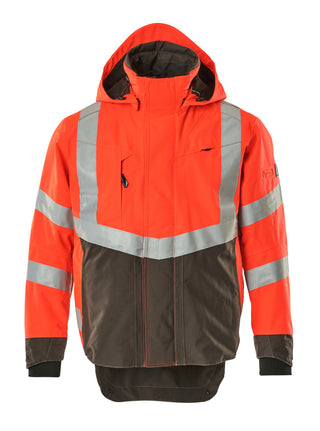 Kuoritakki - 15501-231 - hi-vis punainen/tumma antrasiitti