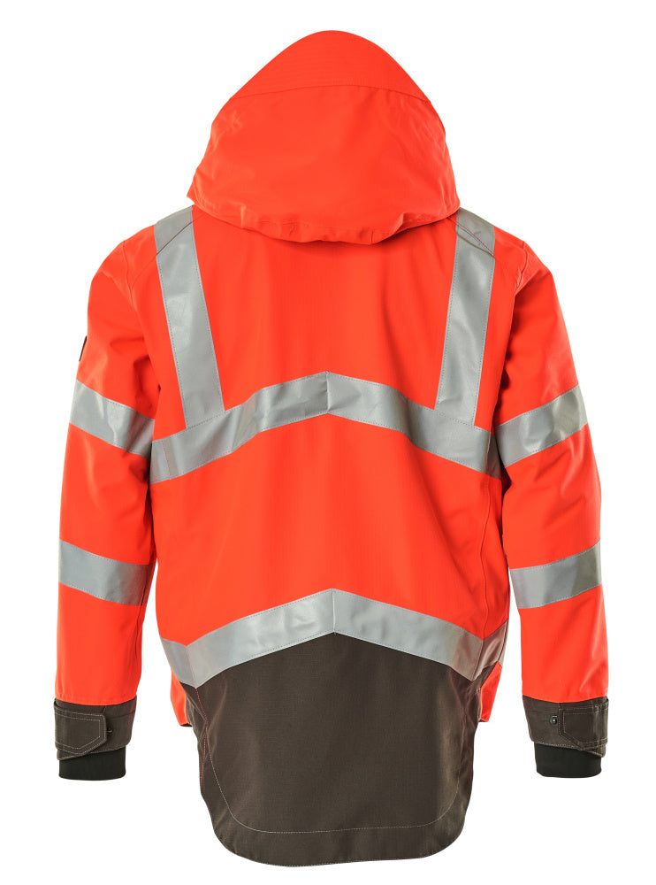 Kuoritakki - 15501-231 - hi-vis punainen/tumma antrasiitti